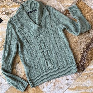 Jeanne Pierre cotton sweater exquisite moss color